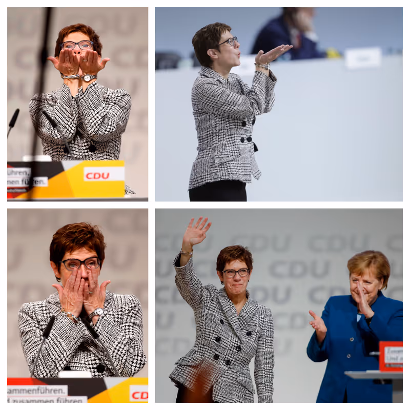 Abbildung von: AKK ließ ihren Emotionen freien Lauf