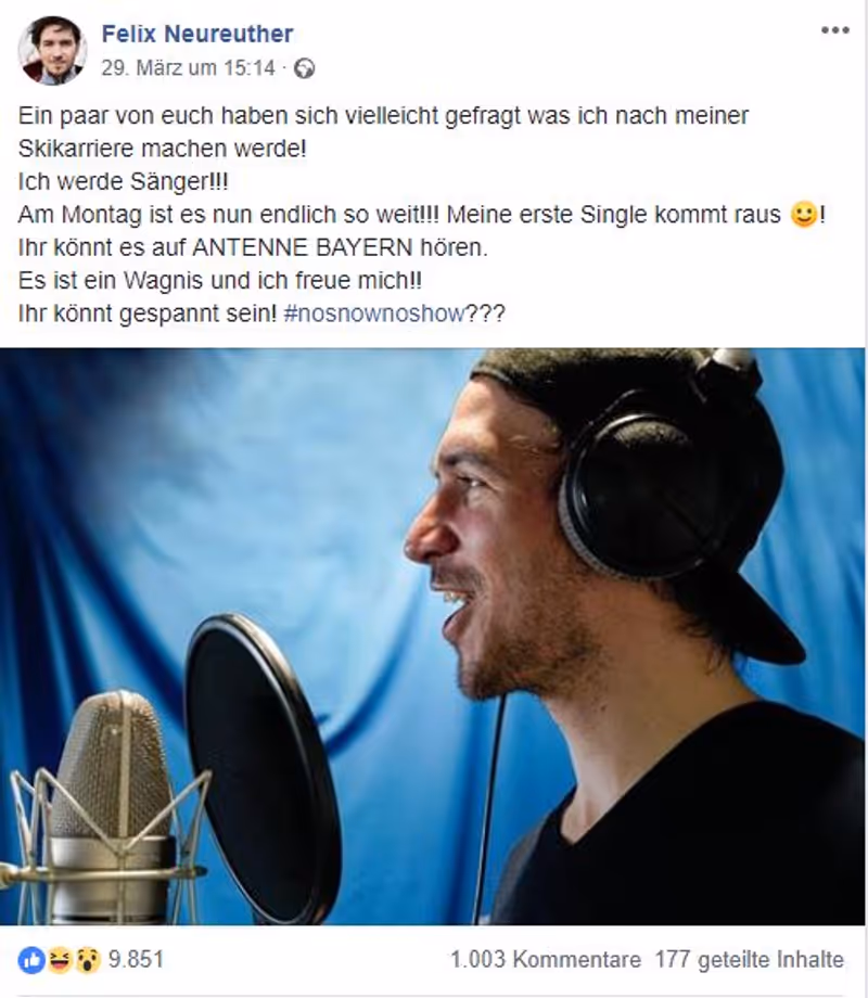 Abbildung von: Felix Neureuther wird Schlagerstar