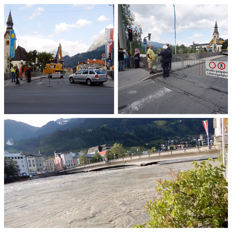 Abbildung von: Steinbrücke in Schwaz gesperrt