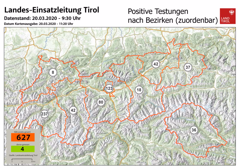 Abbildung von: +++ ⚠️ 97 weitere positive Fälle in Tirol +++