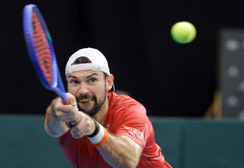 Abbildung von: ÖTV-Team im Davis Cup gegen Ungarn 2:0 in Führung