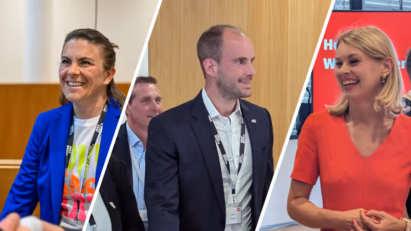 Abbildung von: Auch Seidl, Tursky und Mayr vor Ort