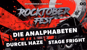 Rocktober Fest 2025 mit Analphabeten, Durcel Haze und Stage Fright