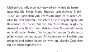 Vernissage: Über die Selige Maria Theresia Ledóchowska!