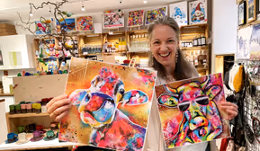 Jolly Cows - Tiny Kunst-Ausstellung im Pop Art Stil