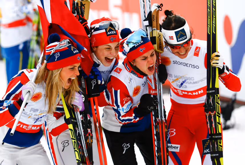 Norwegens Damen-Staffel holte dritte WM-Goldmedaille in Serie