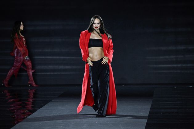 Schön schwanger: das brasilianische Model Luma Grothe.