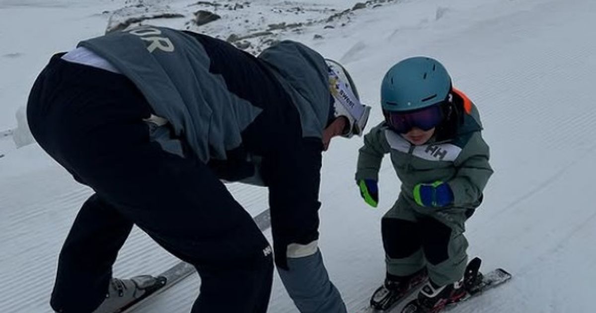 Superstar als stolzer Papa: Zweijähriger Sohn steht in Sölden zum ersten ...