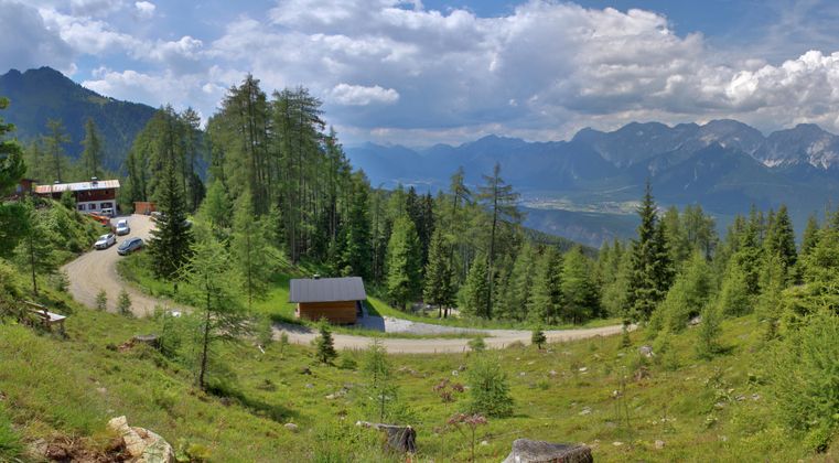Panorama der Pfaffenhofer Alm.
