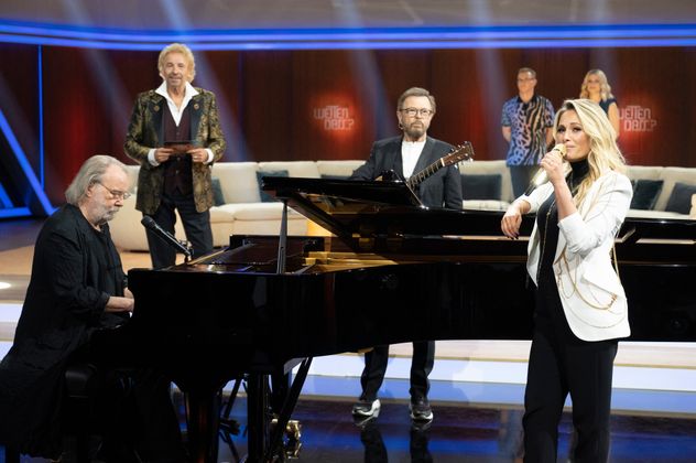 Die Wetteinlösung von ABBA: Zusammen mnit Helene Fischer performten sie den Kulthit „S.O.S."