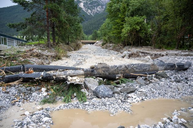 Das Unwetter hatte sich binnen kürzester Zeit einen Weg quer über das ganze Stubaital gebahnt.