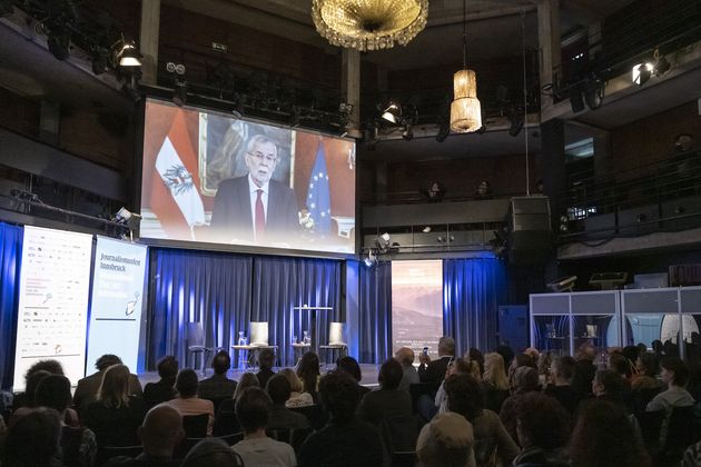 Bundespräsident Alexander Van der Bellen schickte virtuelle Grußworte ins Treibhaus.