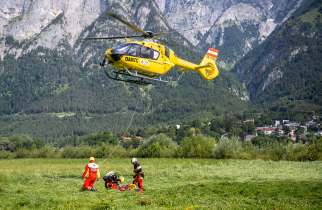 Der Rettungshubschrauber ließ nicht lange auf sich warten. 