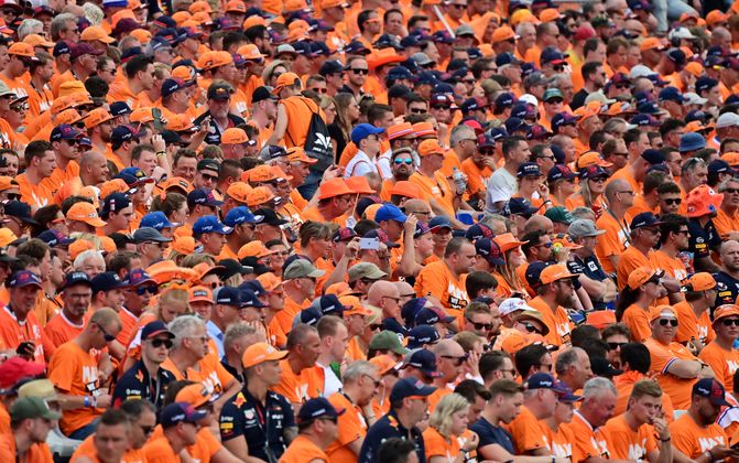 Farbe bekennen - für die Verstappen-Fans ins Spielberg kein Problem.