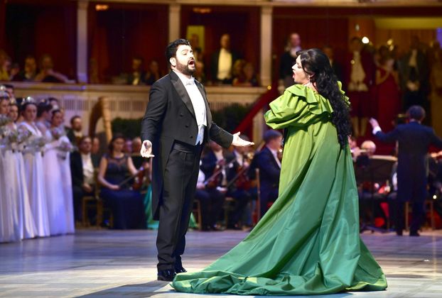 Ehepaar im Duett:  Yusif Eyvazov  und Anna Netrebko sangen leidenschaftlich O soave fanciulla" aus "La Boheme".
