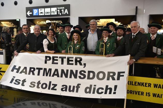 Willkommensempfang für Peter Simonischek nach seiner Rückkehr aus Hollywood nach der Oscar-Entscheidung 2017