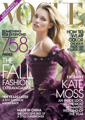 2011 war Kate Moss am Cover der Vogue, fotografiert von Mario Testino.