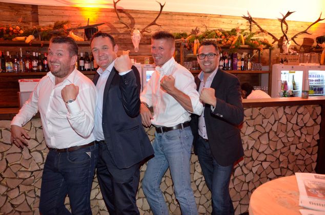 Versicherungsexperte Claus Zelger, Guntram Kirchebner (Schoellerbank), Unternehmer Michael Stuefer und Michael Perlornigg (v. l.; Steinmayr).