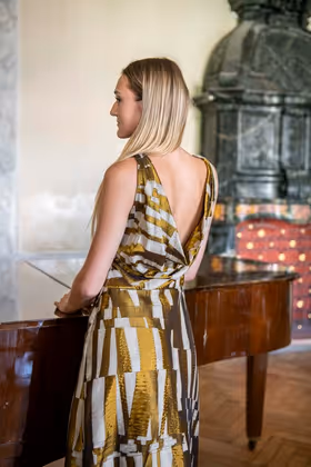 Ein schönes Detail an Angelina Walsers Kreation für „Pro Rhythmus“.
