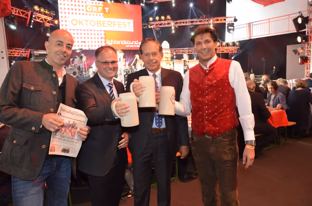 TT-Marketingchef Norbert Adlassnigg, CMI-Boss Christian Mayerhofer, Messe-Präsident Jürgen Bodenseer, ORF-Marketingleiter Roland Tanzer.