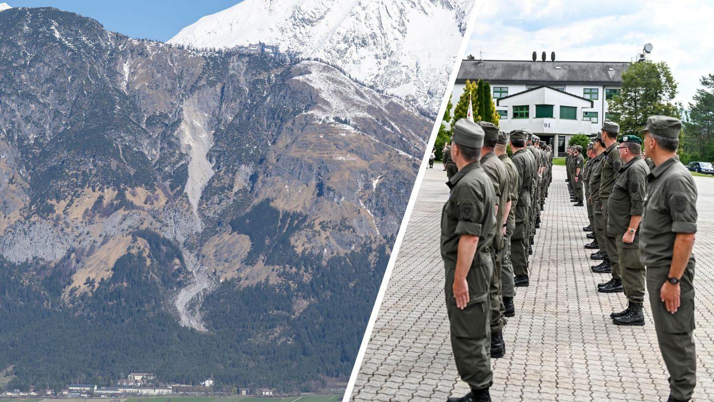 In der Kaserne Absam nimmt man den großen Felssturz gelassen: „Haben da keine Sorge“