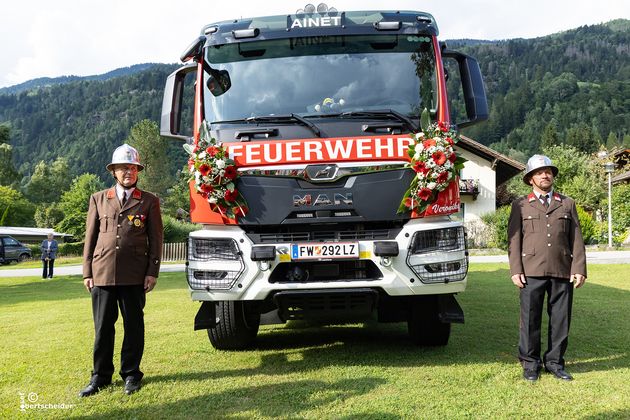 2025 07 19, Segnung Tanklöschfahrzeug  Feuerwehr Ainet, FF