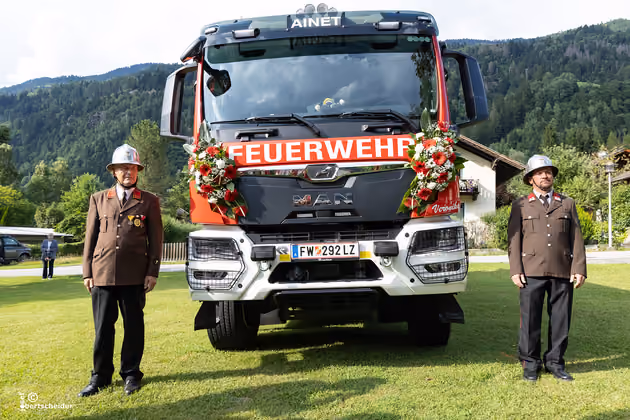 2025 07 19, Segnung Tanklöschfahrzeug  Feuerwehr Ainet, FF
