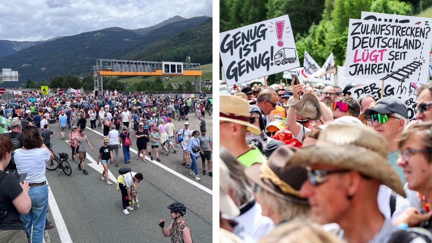 Tausende Teilnehmer bei Demo, Verkehrschaos blieb aus: Das war die Brenner-Sperre im Live-Blog