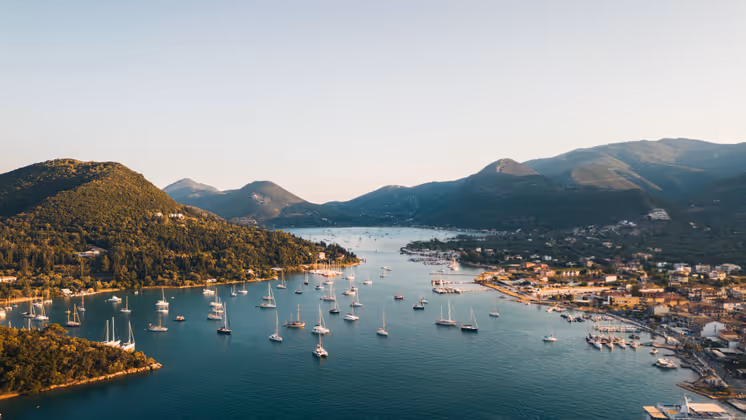 Lefkas Hafen