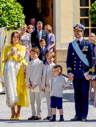 13-06-2025 Sweden Christening of Princess Ines Marie Lilian Silvia 07-02-2025, daughter of Prince Carl Philip and Princess Sofia, with Prince Alexander, Prince Gabriel, Prince Julian in the Drottningholm palace chapel in Stockholm. Â PUBLICATIONxINxGERxSUIxAUTxONLY Copyright: xPPEx
