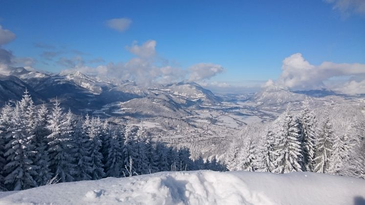 Die Aussicht vom Weinbergerhaus hat Astrid Burian genossen.
