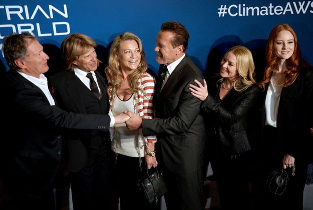 Franz Klammer, Hansi Hinterseer, Romana Hinterseer, Arnold Schwarzenegger mit Freundin Heather Milligan und Model Barbara Meier