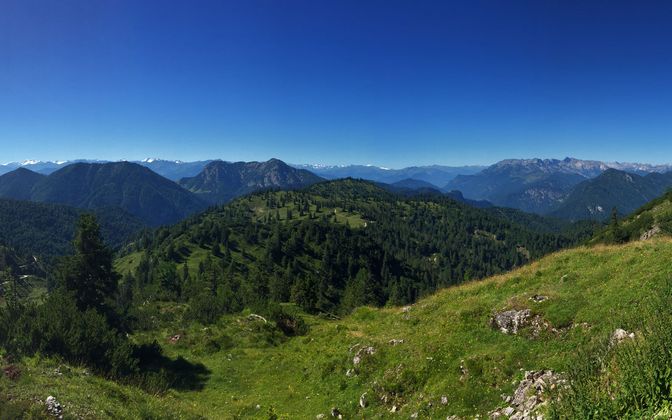 Blick von der Thaleralpe in Thiersee.
