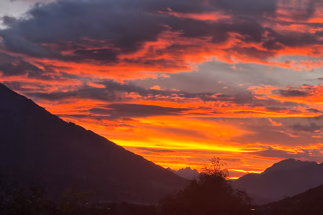 Feuerhimmel über Zirl.