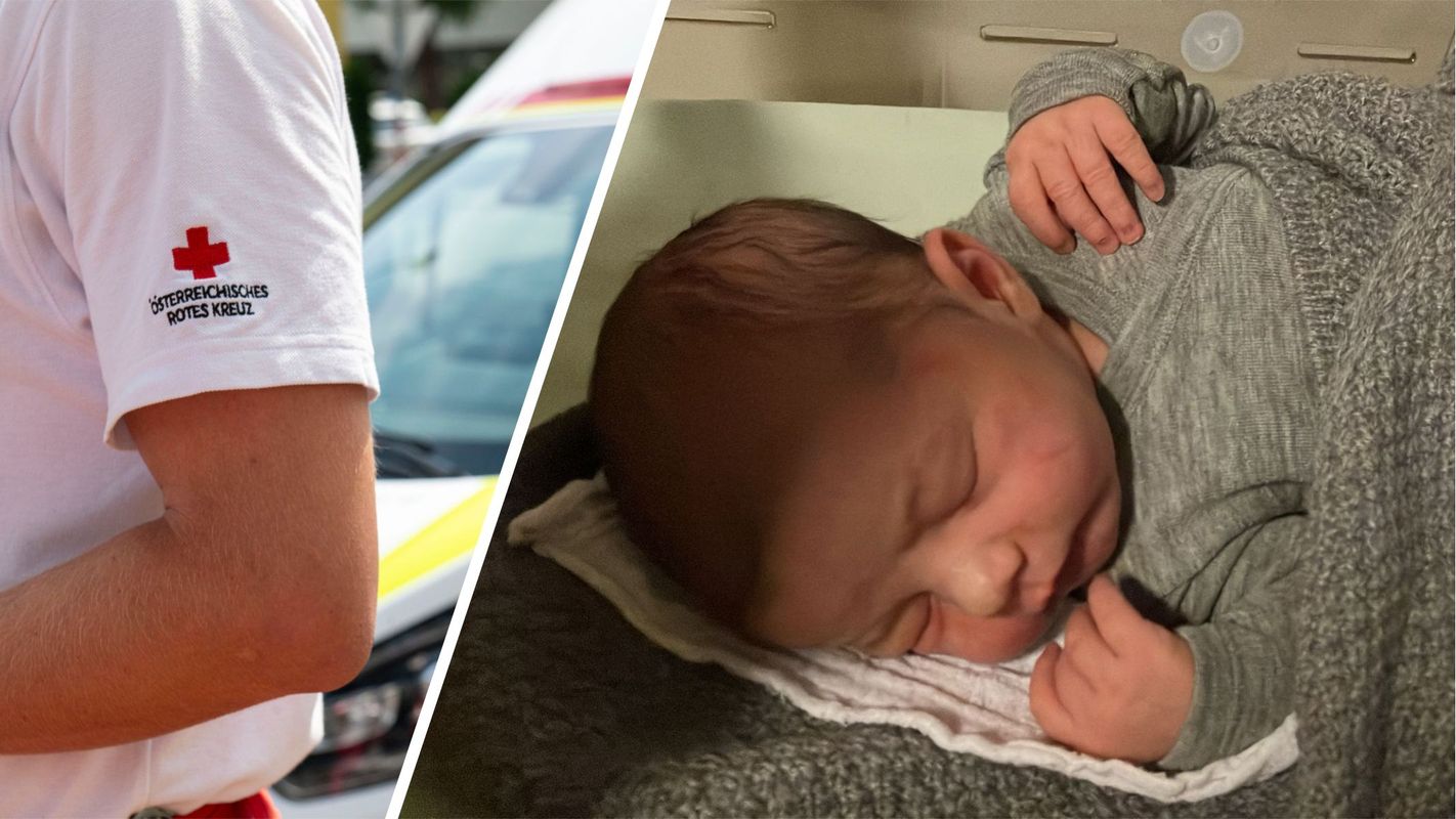 Bub hatte es eilig: Vitus kam im Rettungswagen auf der Inntalautobahn zur Welt