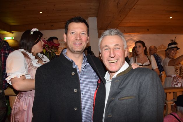 Die Skilegenden Stefan Eberharter (l.) und Leonhard Stock.