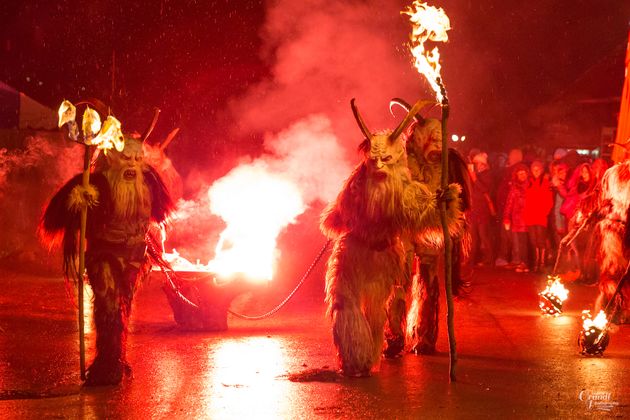 Krampusumzug in Jerzens im Pitztal mit den "Irzer Bertuifl".