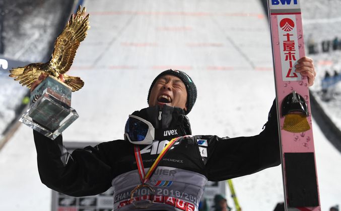 Foto des Monats Jänner: Ryoyu Kobayashi dominierte die 67. Vierschanzentournee vom Anfang bis zum Ende. Der 22-Jährige gewann in Bischofshofen auch die letzte Konkurrenz und schaffte damit als erst dritter Springer nach Sven Hannawald und Kamil Stoch den Grand Slam.