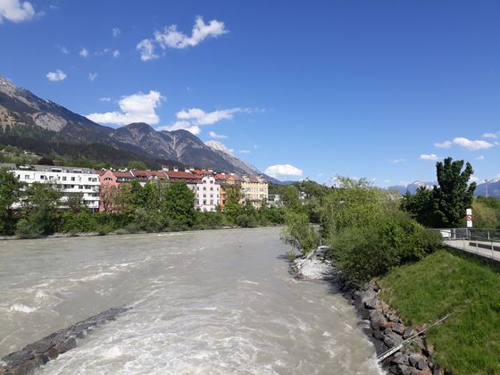Blick von der Sillmüdung Richtung Inn.