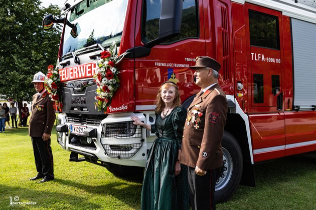 2025 07 19, Segnung Tanklöschfahrzeug  Feuerwehr Ainet, FF