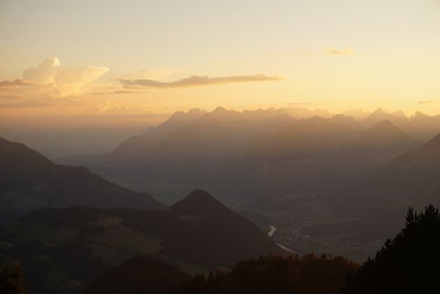 Sonnenuntergang auf dem Gratlspitz.