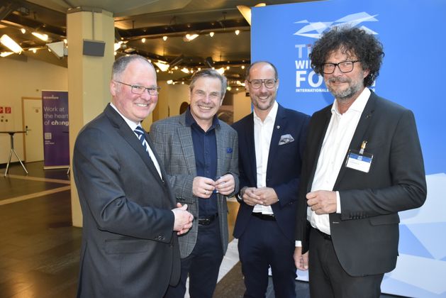 Vier Alpha-Männer: Hausherr Christian Mayerhofer, Anton Bodner (Bergbahn Kitzbühel), LR Mario Gerber und Thomas Pühringer (IKB) (v.l.).