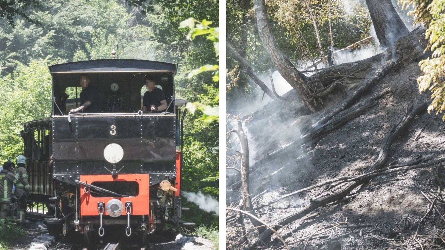 Waldbrand oberhalb der Achenseebahn sorgte für Feuerwehr-Großeinsatz