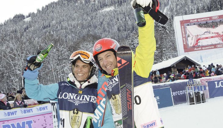 Strahlten um die Wette: die Ski-Asse Michaela Dorfmeister und Hans Knauß waren ebenso für die gute Sache mit dabei.