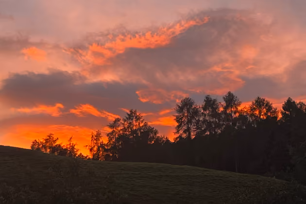 Abendrot über Imst. 