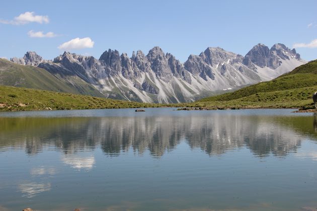 Salfeins mit Blick auf die Kalkkögel.