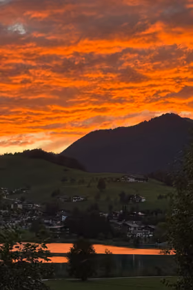 Abendrot am Thiersee. 