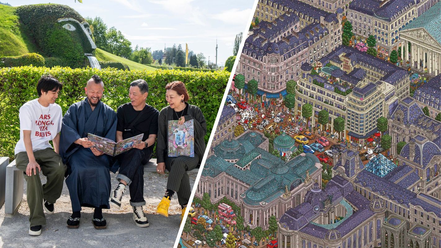 Wimmelbuch für Swarovski: Japanische Illustratoren zu Besuch im „Riesen“