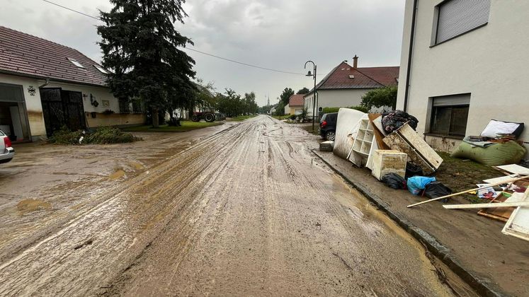 Zu schweren Schäden im Zuge der Unwetter kam es am Wochenende auch in Unterschützen.