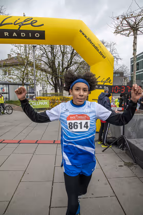 Nnadi John kam in der Gruppe der Schüler I und II als erster durchs Ziel.